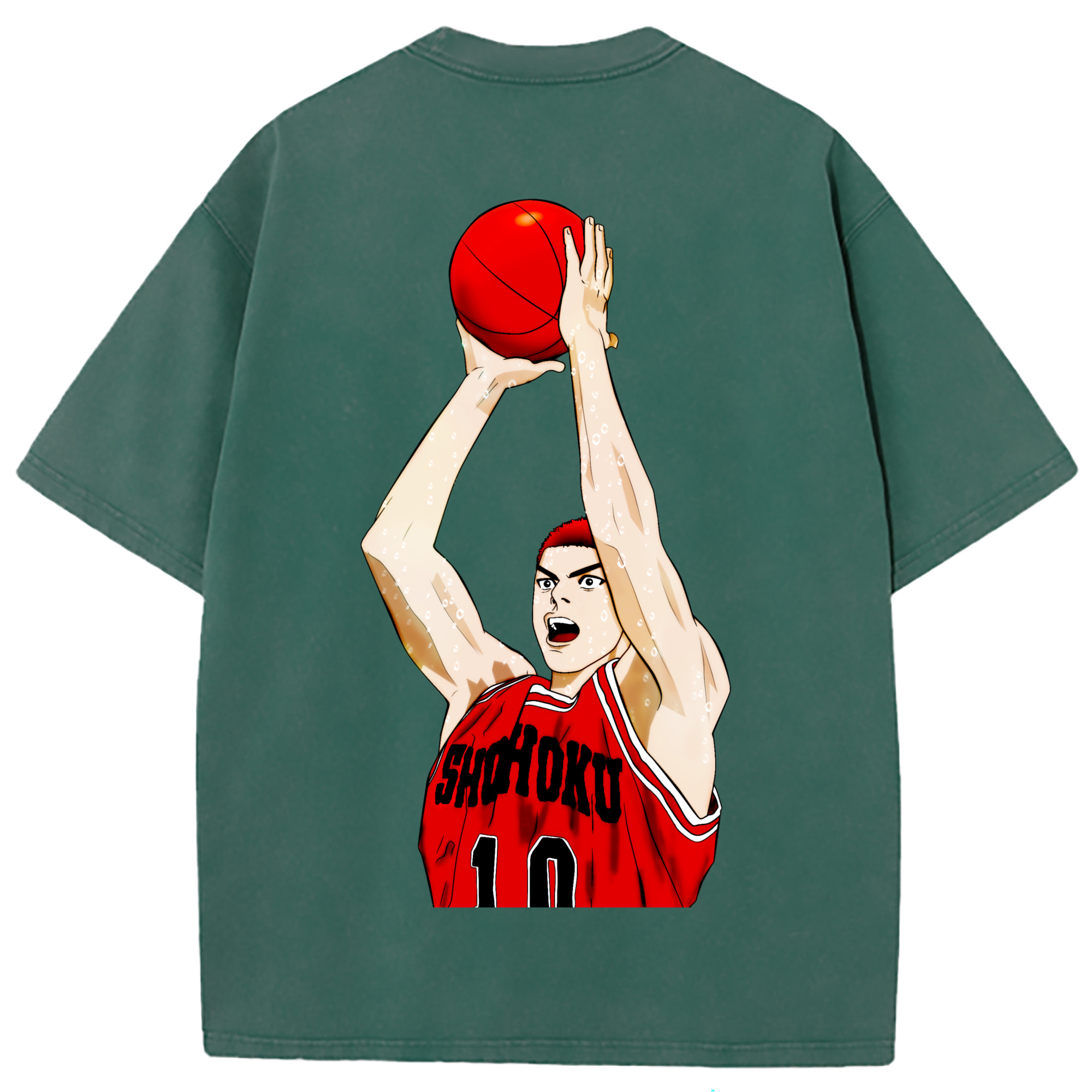 （画像用） SLAM DUNK／スラムダンク 綿100% ヴィンテージ風 半袖Tシャツ（背面プリント）